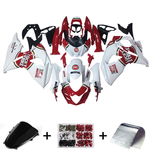Carene 2009-2016 Suzuki GSXR 1000 White &amp; Red Lucky Strike Racing Generic