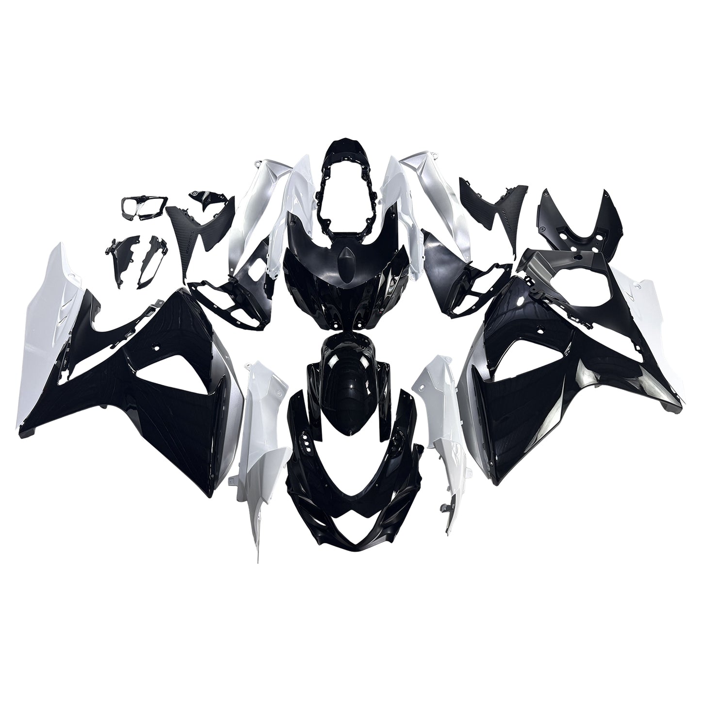 Carene 2009-2016 Suzuki GSXR 1000 Nero &amp; Bianco GSXR Racing Generico