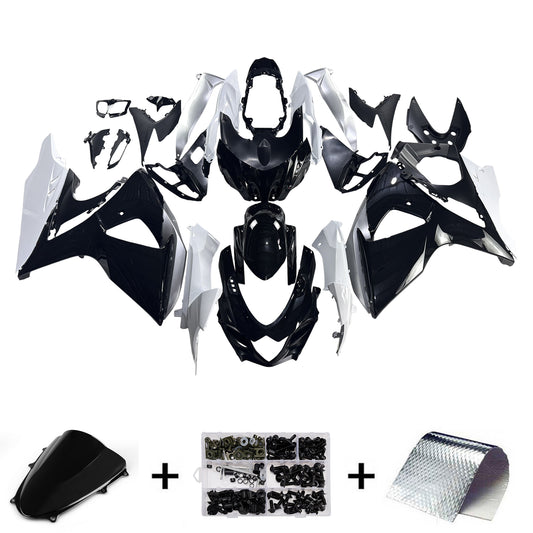 Carene 2009-2016 Suzuki GSXR 1000 Nero &amp; Bianco GSXR Racing Generico