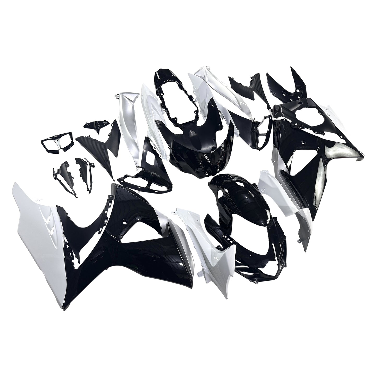 Carene 2009-2016 Suzuki GSXR 1000 Nero &amp; Bianco GSXR Racing Generico