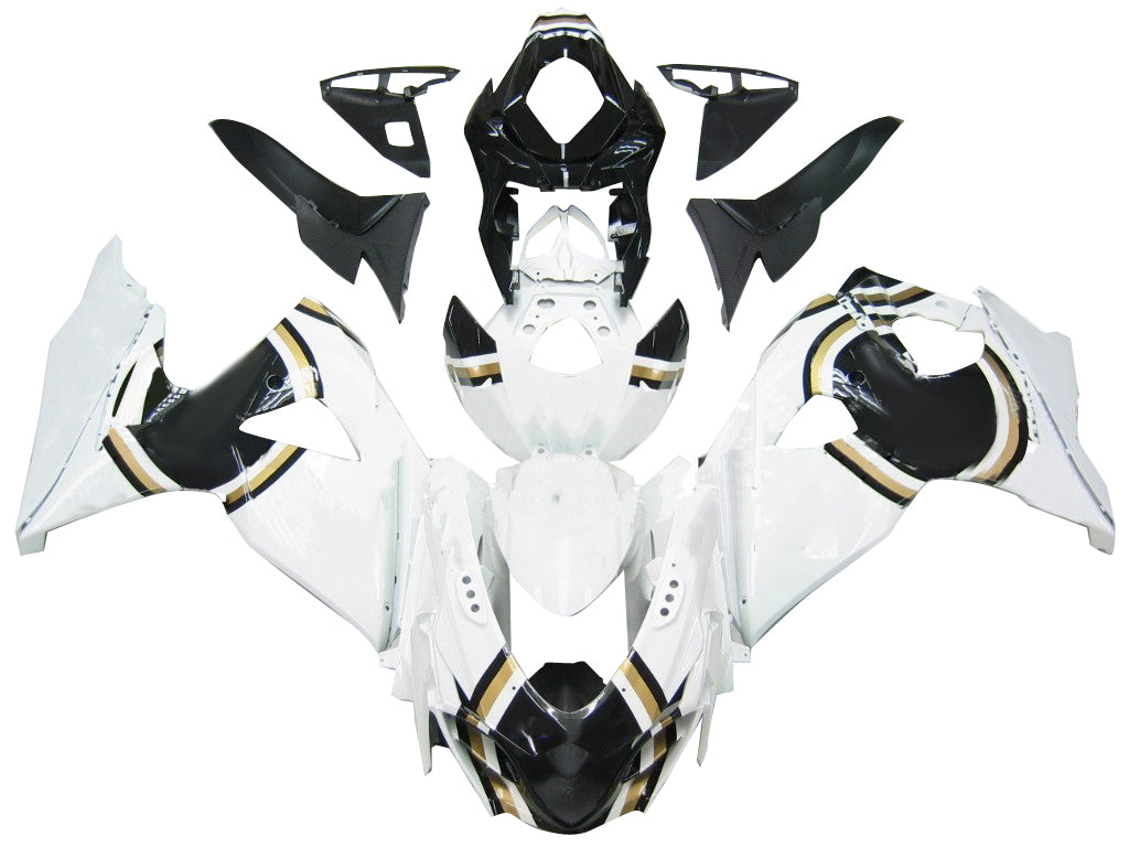 Carene 2009-2016 Suzuki GSXR 1000 White Black Gold Lucky Strike Generic