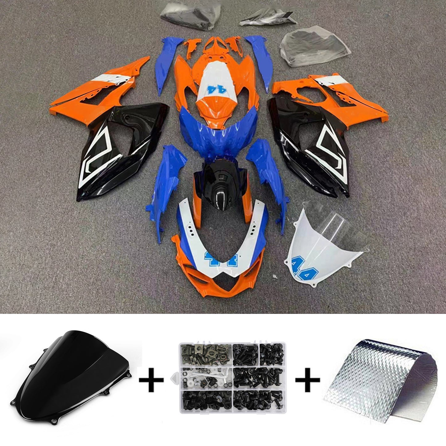 Amotopart Suzuki GSXR1000 2009-2016 K9 Kit carena Carrozzeria Plastica ABS