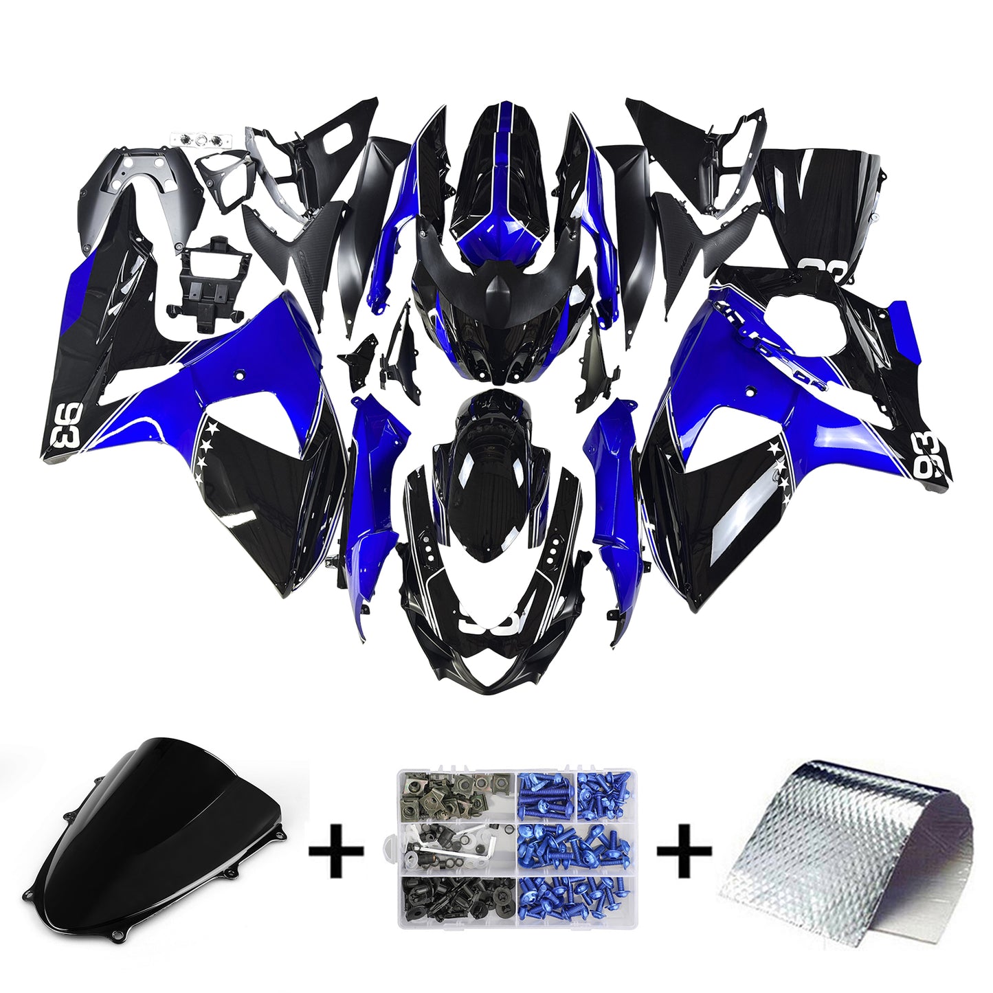 Amotopart Suzuki GSXR1000 2009-2016 K9 Kit carena Carrozzeria Plastica ABS