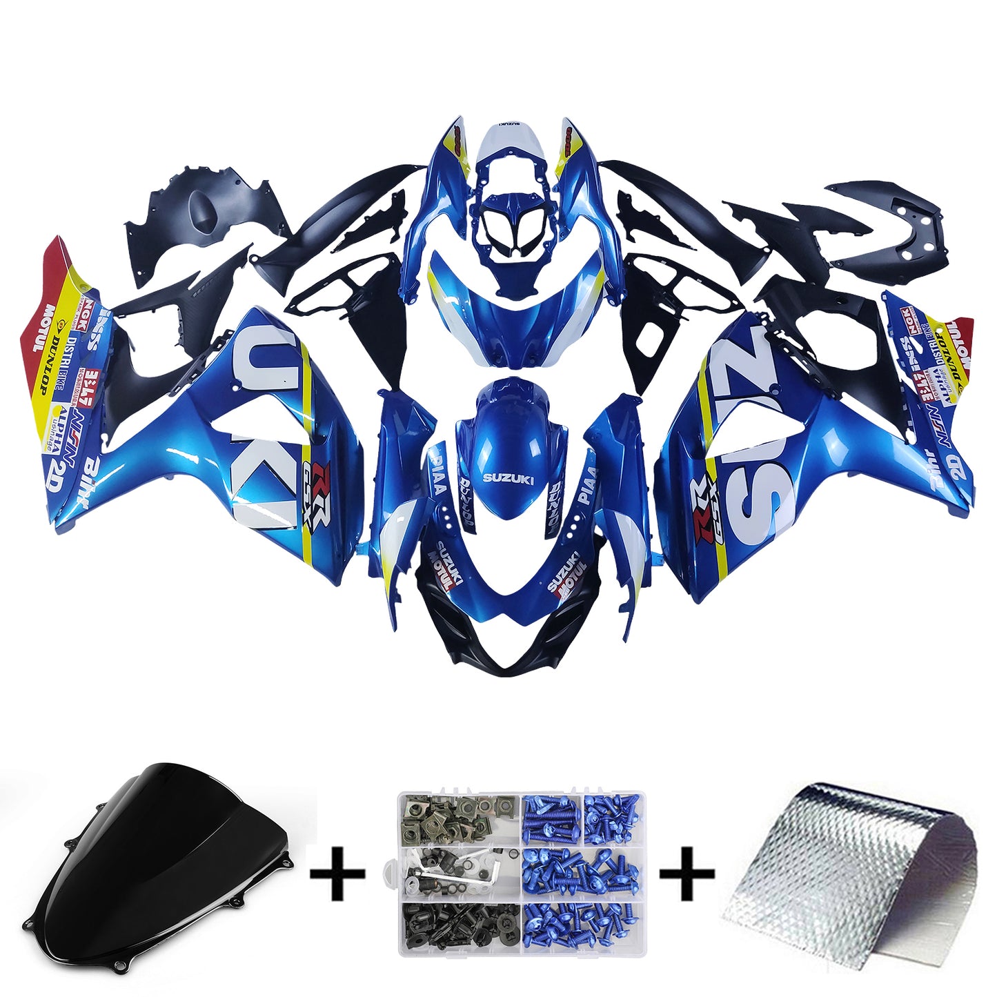 Amotopart Suzuki GSXR1000 2009-2016 K9 Kit carena Carrozzeria Plastica ABS