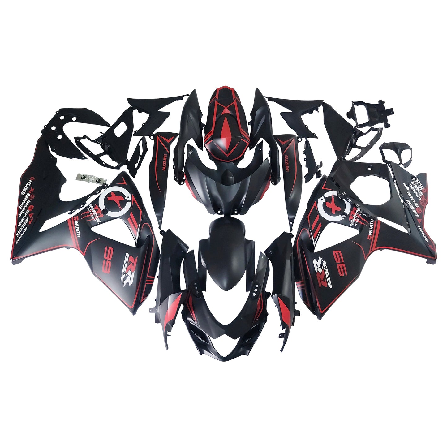 Amotopart Suzuki GSXR1000 2009-2016 K9 Kit carena Carrozzeria Plastica ABS