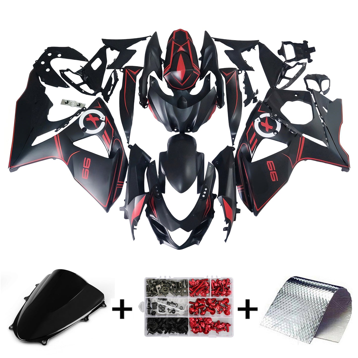 Amotopart Suzuki GSXR1000 2009-2016 K9 Kit carena Carrozzeria Plastica ABS