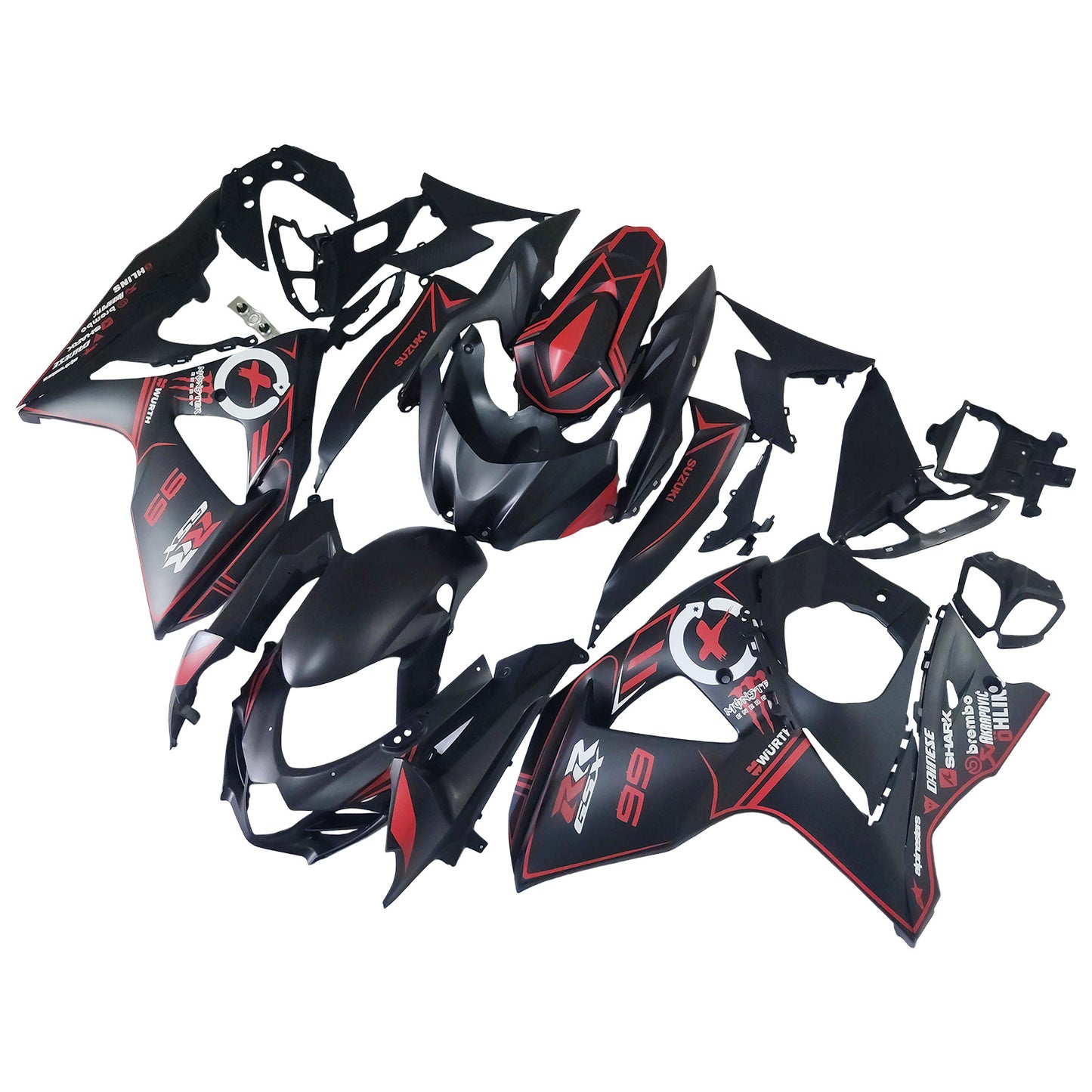 Amotopart Suzuki GSXR1000 2009-2016 K9 Kit carena Carrozzeria Plastica ABS