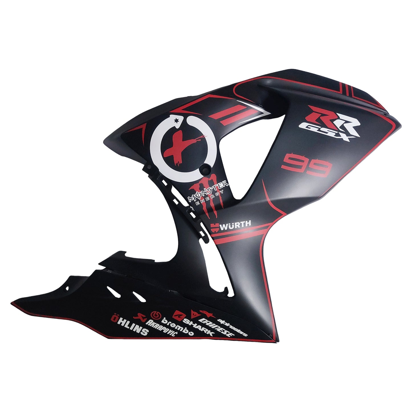 Amotopart Suzuki GSXR1000 2009-2016 K9 Kit carena Carrozzeria Plastica ABS