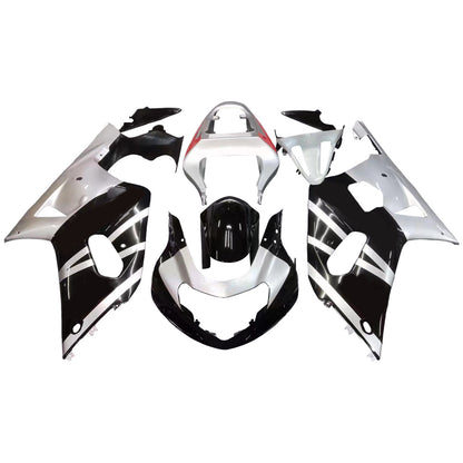 Amotopart Casting Suzuki 600 2001-2003 Cladding Black & Silver GSXR Racing Kiting Kit