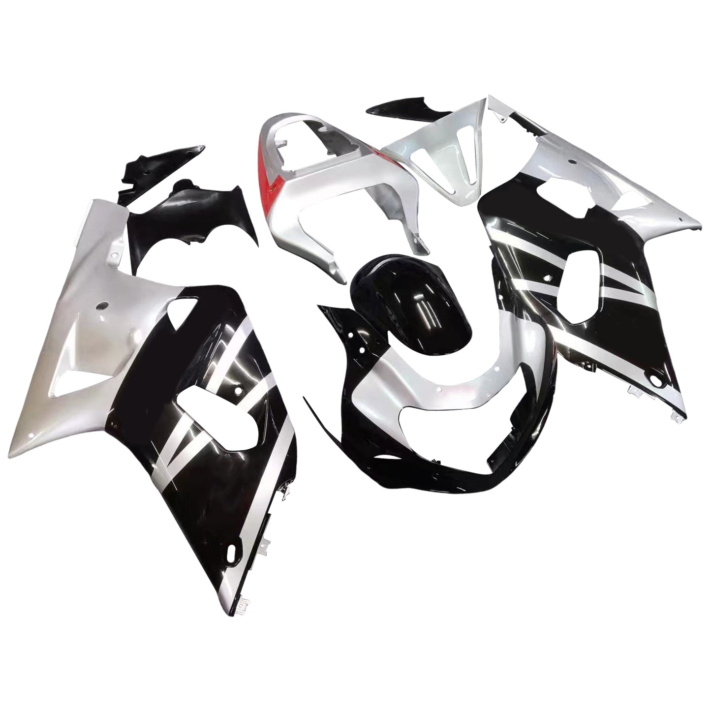Amotopart Casting Suzuki 600 2001-2003 Cladding Black & Silver GSXR Racing Kiting Kit