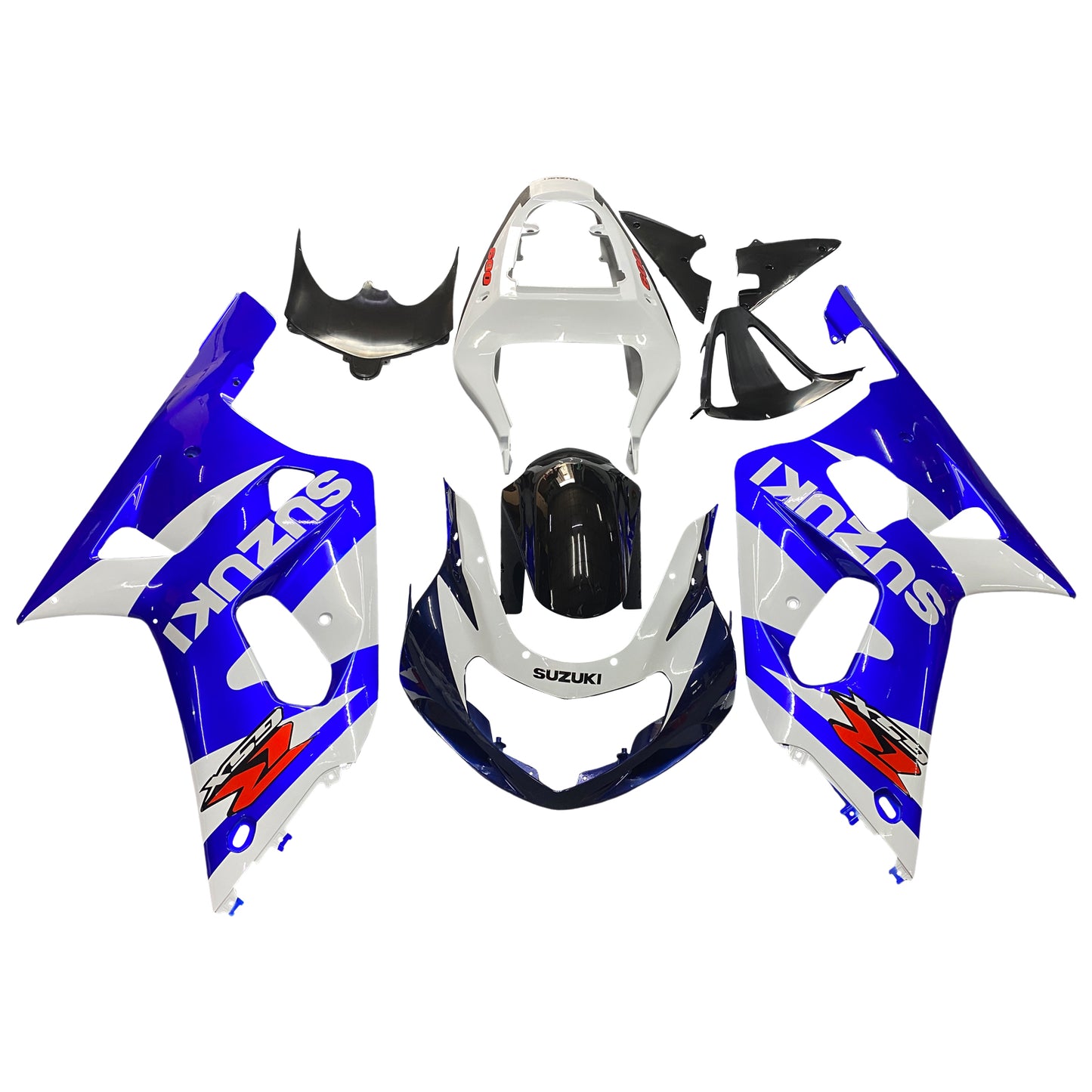 Per GSXR600 2001-2003 Carrozzeria Carenatura ABS blu Set di plastica stampata ad iniezione Generico