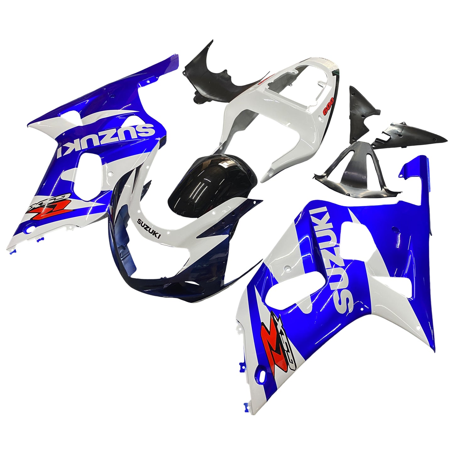 Carene 2001-2003 Suzuki GSXR 600 Blu &amp; Bianco GSXR Racing Generico