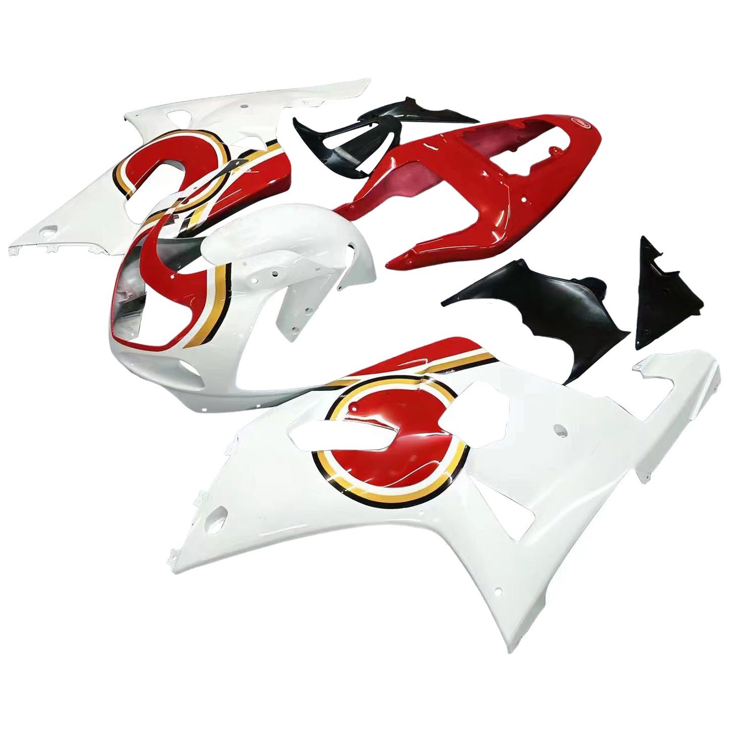 Careneg 2001-2003 Suzuki GSXR 600 White &amp; Red Lucky Strike Racen Generico