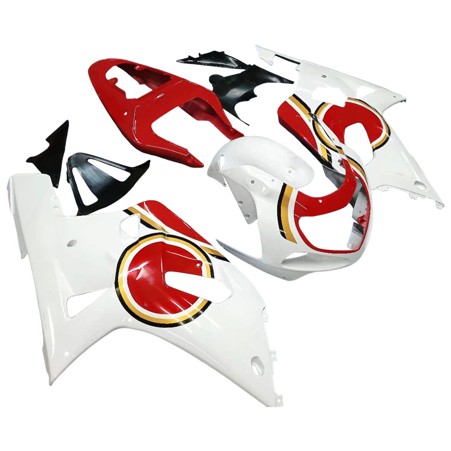 Careneg 2001-2003 Suzuki GSXR 600 White &amp; Red Lucky Strike Racen Generico