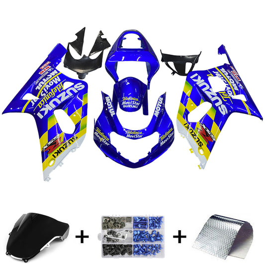 Amotopart Cladding Suzuki GSXR 600 2001-2003 MOVISTAR RACING BLU KIT