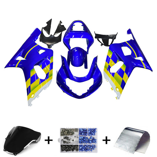 Amotopart Cladding Suzuki GSXR 600 2001-2003 MOVISTAR RACING BLU KIT