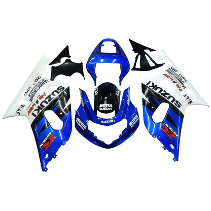 Amotopart Cladding Suzuki GSXR 600 2001-2003 Kit di rivestimento blu del motore innescato