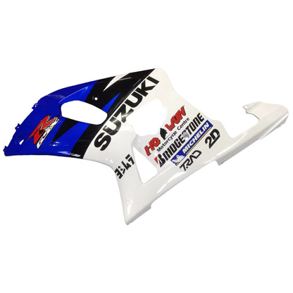 Amotopart Cladding Suzuki GSXR 600 2001-2003 Kit di rivestimento blu del motore innescato