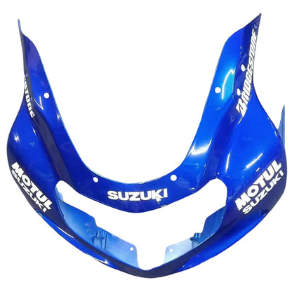 Amotopart Cladding Suzuki GSXR 600 2001-2003 Kit di rivestimento blu del motore innescato