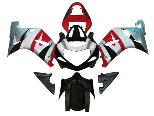 Carene 2001-2003 Suzuki GSXR 600 Argento Rosso Nero GSXR Generico