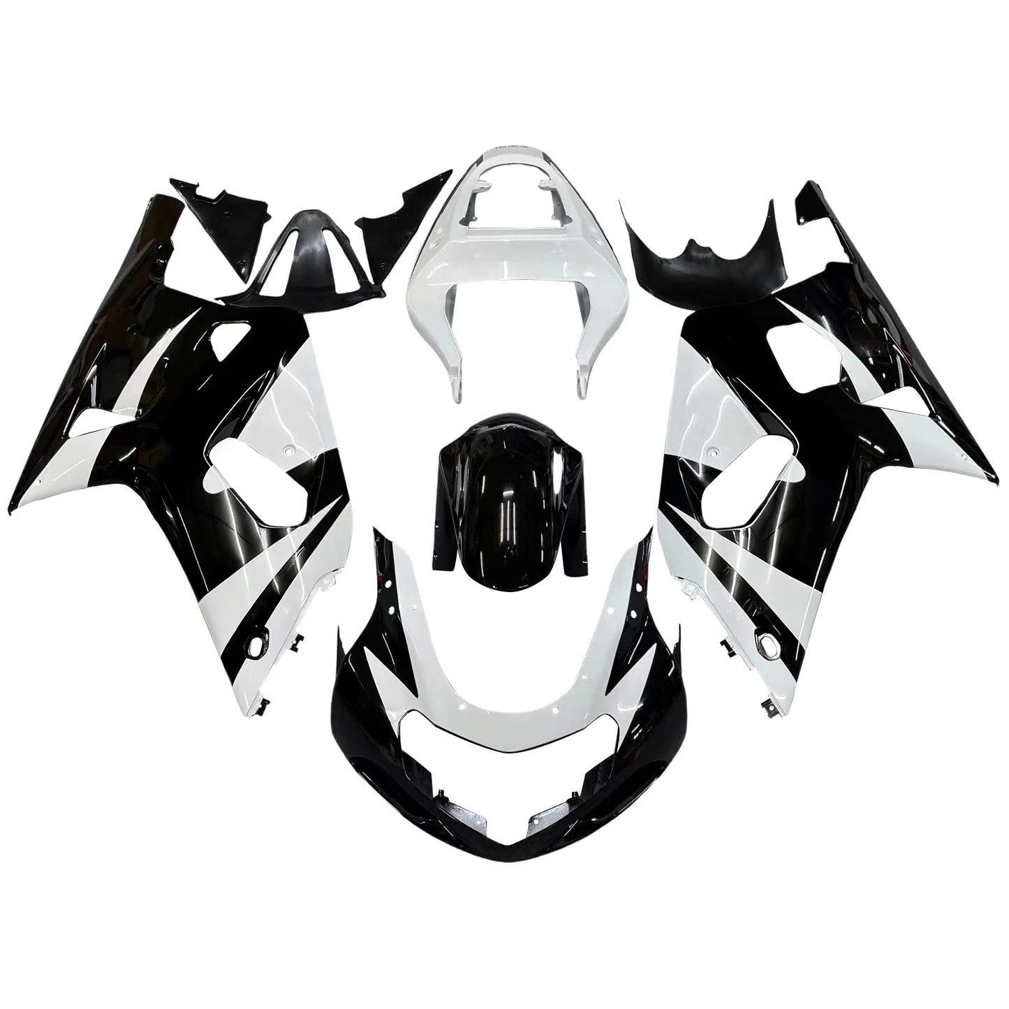 Carene 2001-2003 Suzuki GSXR 600 Nero &amp; Bianco GSXR Generico