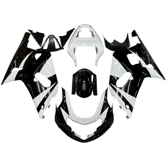 Carene 2001-2003 Suzuki GSXR 600 Nero &amp; Bianco GSXR Racing Generico