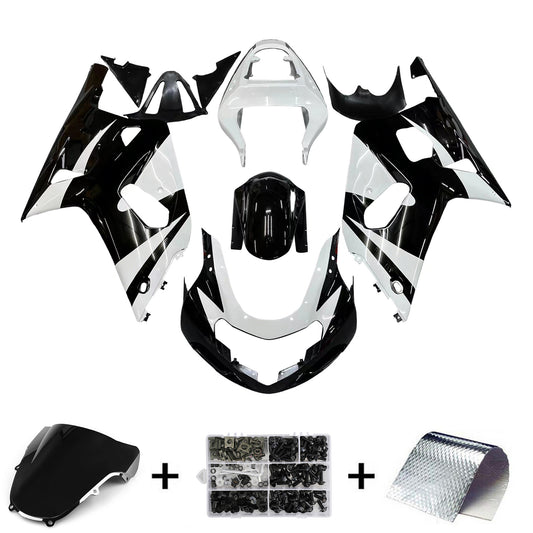 Carene 2001-2003 Suzuki GSXR 600 Nero &amp; Bianco GSXR Racing Generico