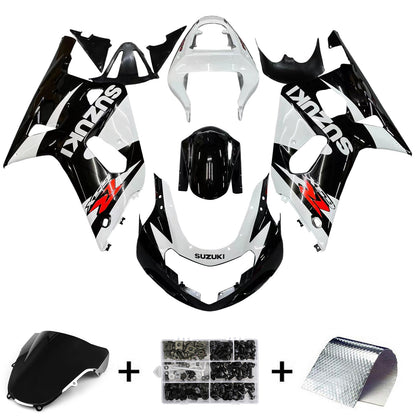 Carene 2001-2003 Suzuki GSXR 600 Nero &amp; Bianco GSXR Racing Generico
