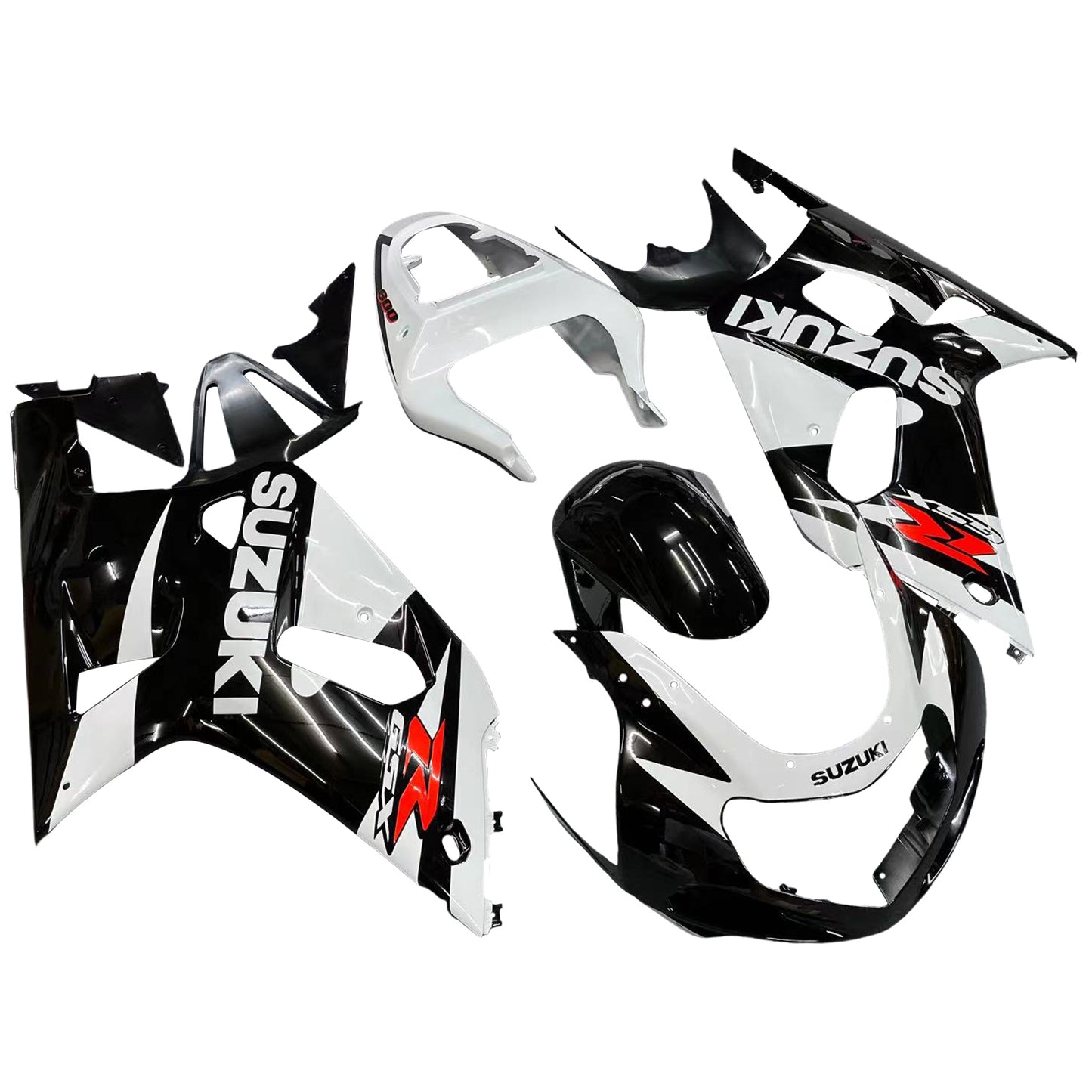 Amotopart Casting Suzuki 600 2001-2003 Cladding in bianco e nero? Kit kiting da corsa GSXR