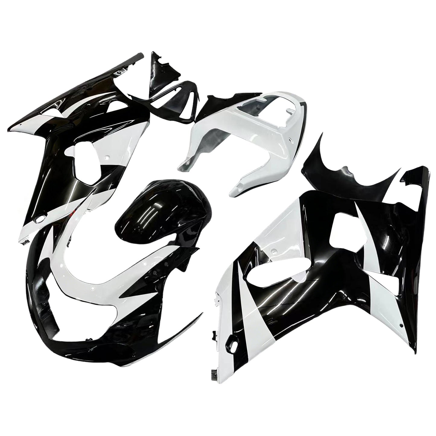 Carene 2001-2003 Suzuki GSXR 600 Nero &amp; Bianco GSXR Generico