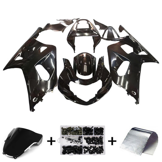 Amotopart Cladding Suzuki GSXR600 2001-2003 Kit di travestimento nero rivestimento nero