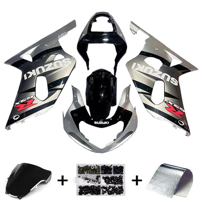 Carene 2001-2003 Suzuki GSXR 600 Silver 2-Tone GSXR Racing Generico