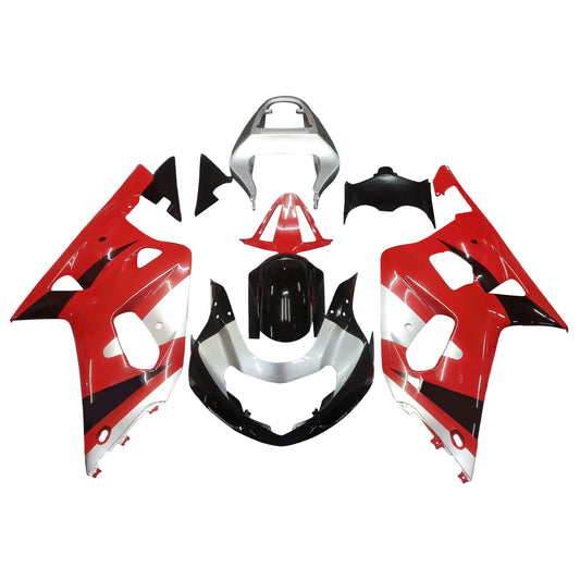 Carene 2001-2003 Suzuki GSXR 600 Rosso Argento Nero GSXR Racing Generico