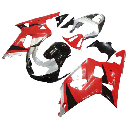 Carene 2001-2003 Suzuki GSXR 600 Rosso Argento Nero GSXR Racing Generico