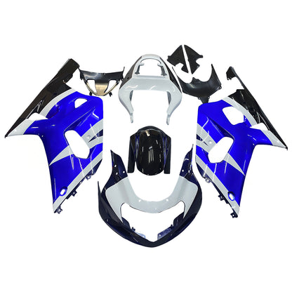 Per GSXR600 2001-2003 Carrozzeria Carenatura ABS blu Set di plastica stampata ad iniezione Generico