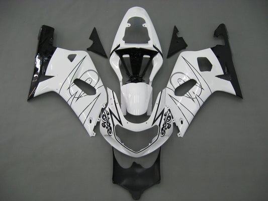Amotopart Cladding Suzuki 600 2001-2003 Cladding White? Kit di corse Black Alstar Corona GSXR
