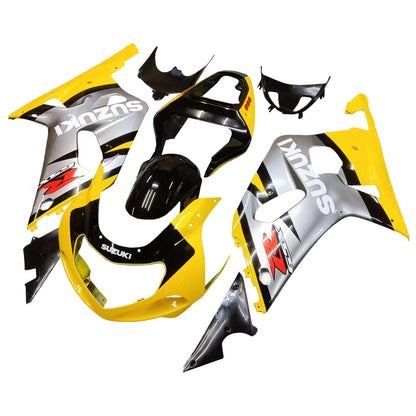 Amotopart Casting Suzuki 600 2001-2003 Cleaning Yellow & Silver GSXR Racing Kiting Kit