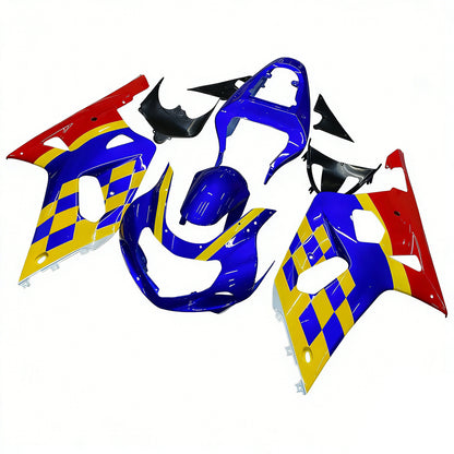 Amotopart 2001-2003 Suzuki GSXR600 Cladding Blue & Yellow Multi Kit