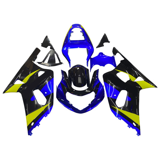 Amotopart favoriti Suzuki 600 2001-2003 maschera il kit Kite Kiting blu e nero GSXR Racing