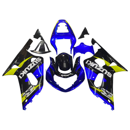 Per GSXR600 2001-2003 Carrozzeria Carenatura ABS blu Set di plastica stampata ad iniezione Generico