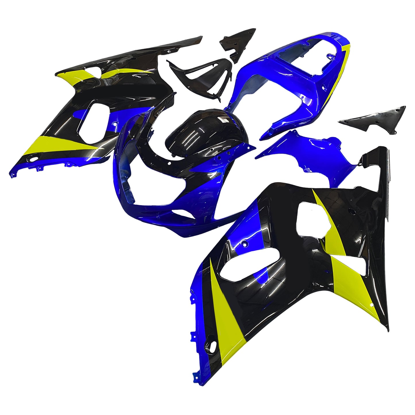 Amotopart favoriti Suzuki 600 2001-2003 maschera il kit Kite Kiting blu e nero GSXR Racing