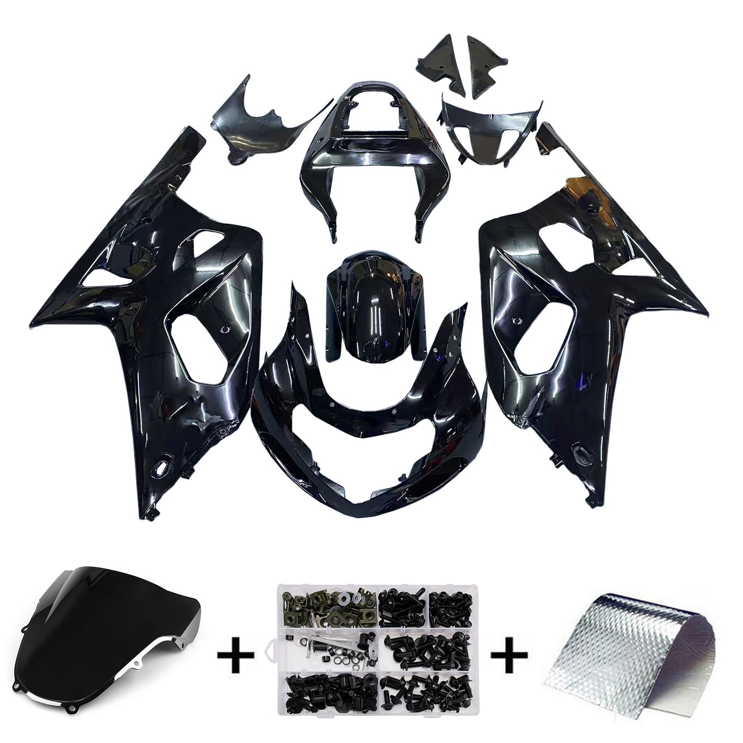 Carene 2001-2003 Suzuki GSXR 600 Nero GSXR Generico
