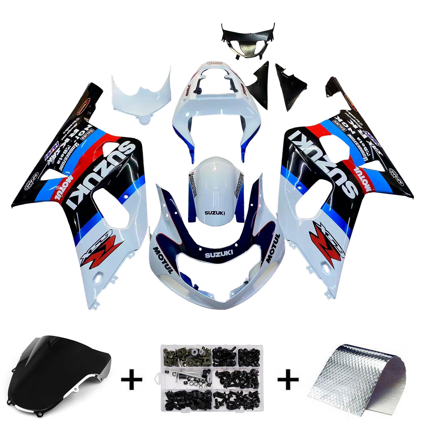 Carene 2001-2003 Suzuki GSXR 600 Multicolore Suzuki GSXR Racing Generico