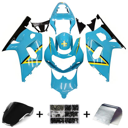 Amotopart 2001-2003 Suzuki GSXR600 Cladding Blue Multi Kit