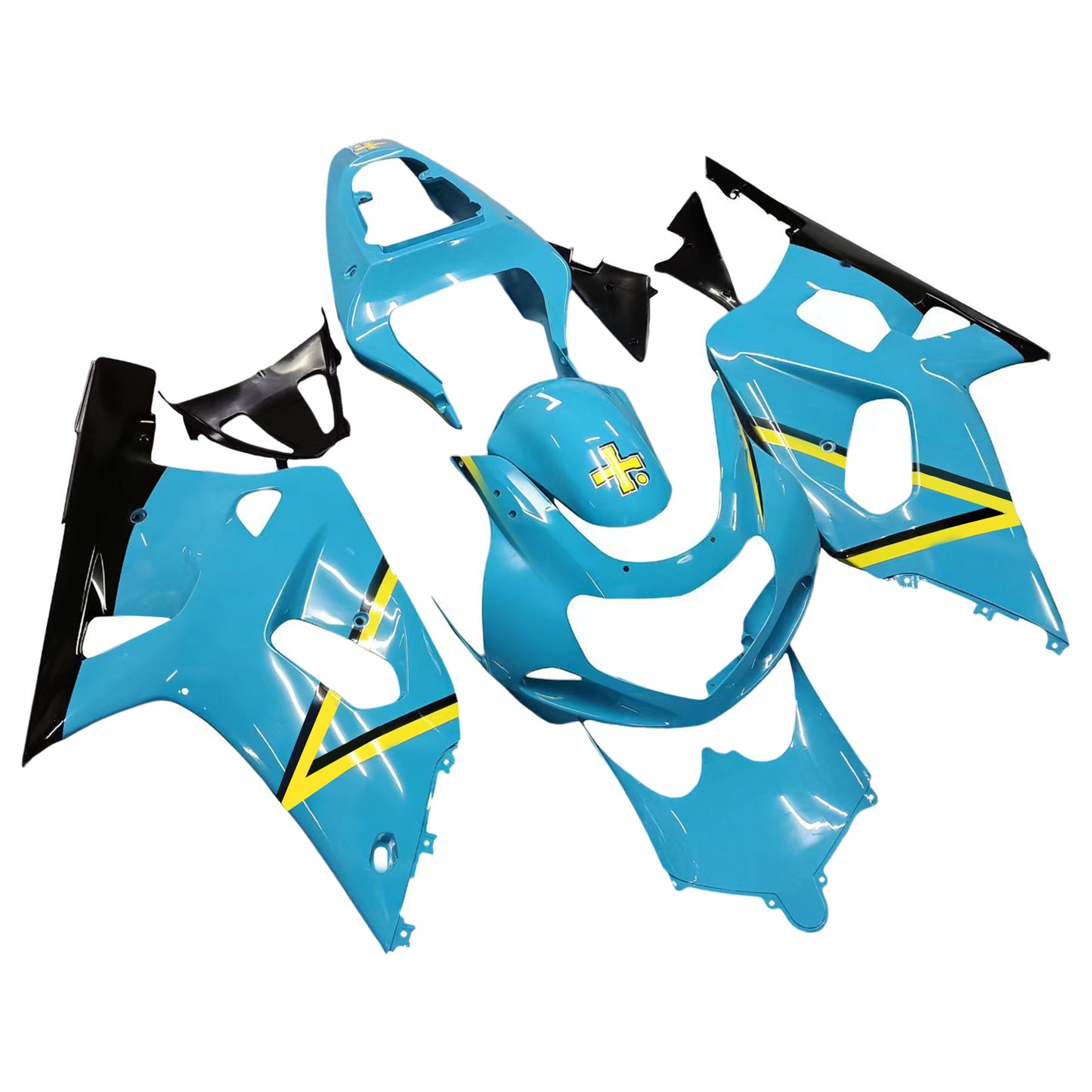 Amotopart 2001-2003 Suzuki GSXR600 Cladding Blue Multi Kit
