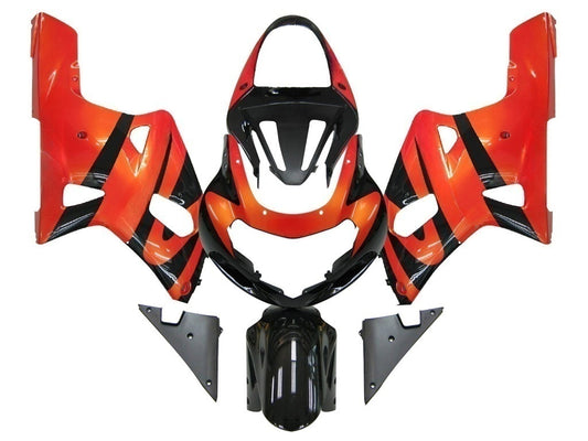 Amotopart Cladding Suzuki 600 2001-2003 Defezione GSXR Racing Orange Metallic & Black Fearing Kit