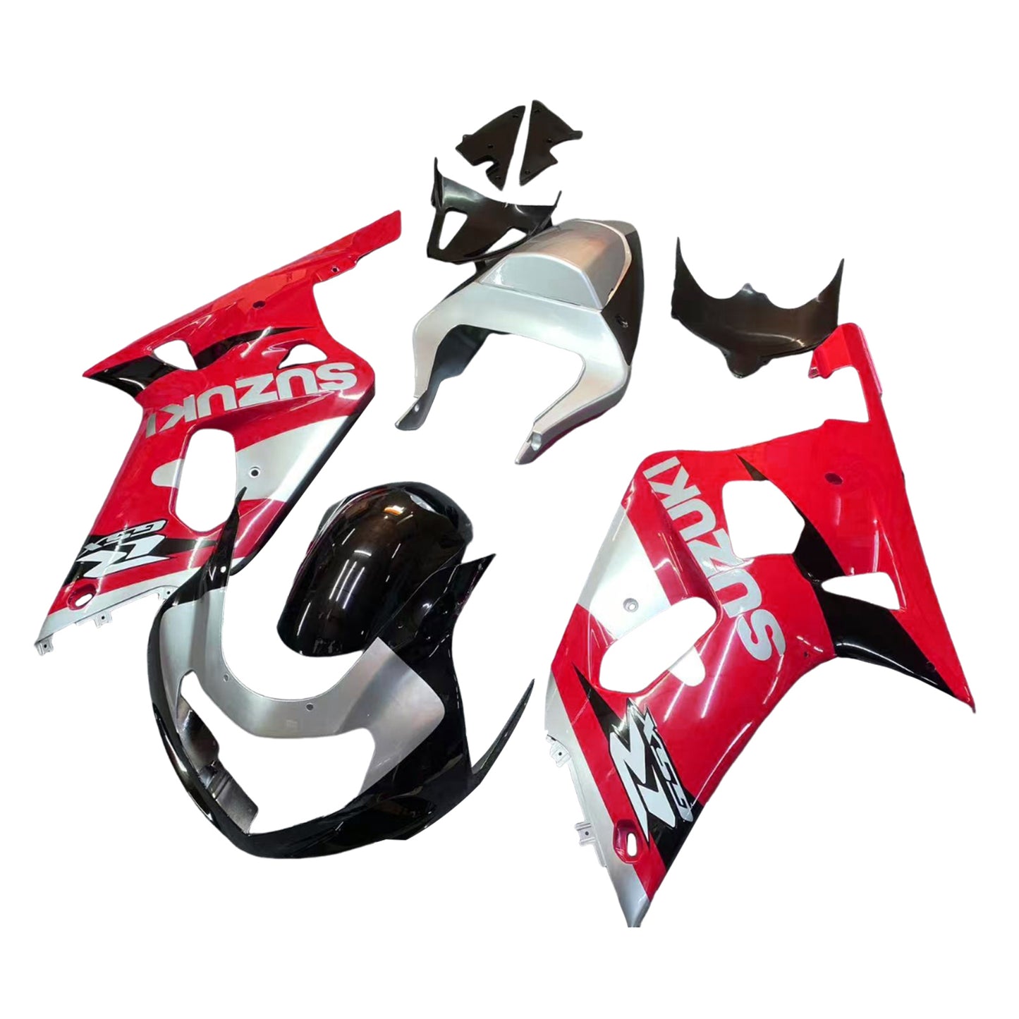 Carene 2001-2003 Suzuki GSXR 600 Rosso e Argento GSXR Generico