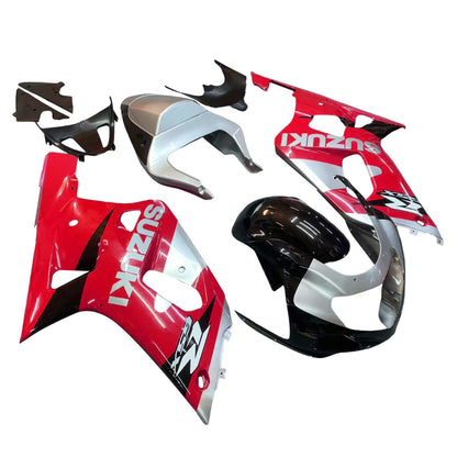 Carene 2001-2003 Suzuki GSXR 600 Rosso &amp; Argento GSXR Racing Generico