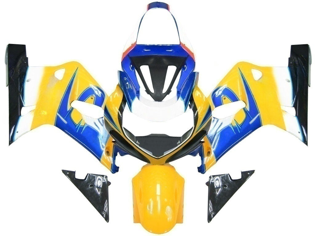Amotopart Cladding Suzuki 600 2001-2003 Cladding Corona GSXR Racing Blue & Yellow Careing Kit