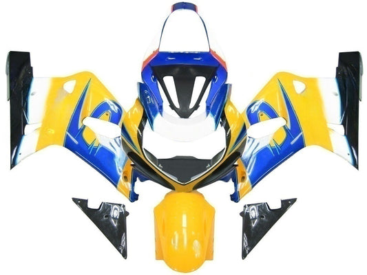 Amotopart Cladding Suzuki 600 2001-2003 Cladding Corona GSXR Racing Blue & Yellow Careing Kit
